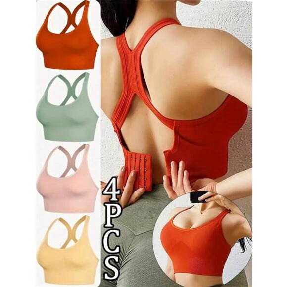 4 Pcs Sports Bra For Women - Picture 1 of 7